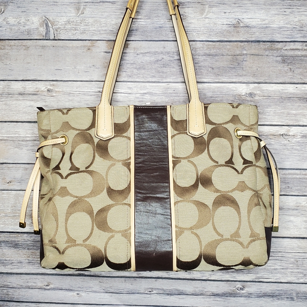 Coach Signature Charlie Stripe Tote Bag/N-J1126-18967